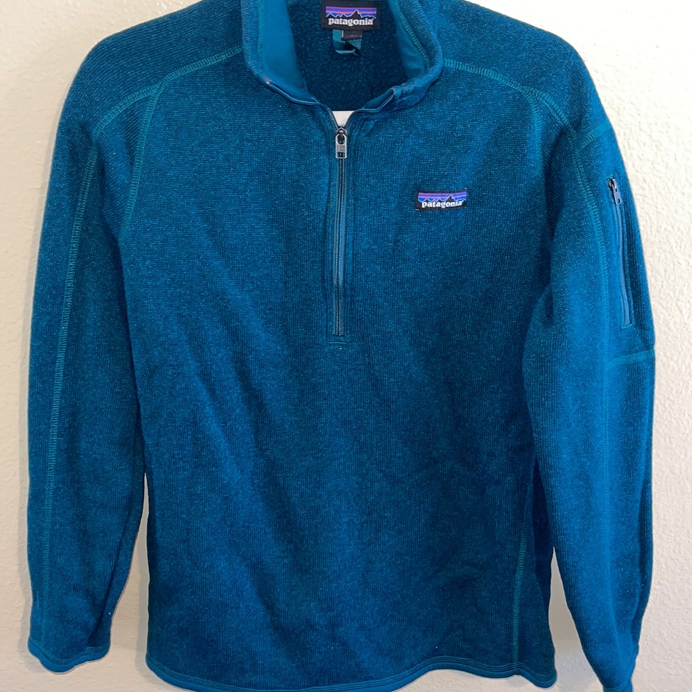 Patagonia dark teal pullover sweatshirt